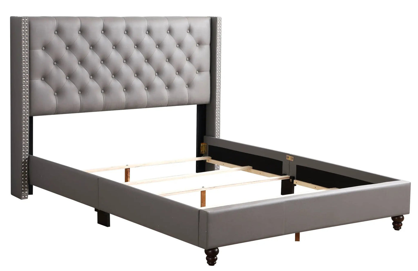 Nailhead Bed Transitional Vibrant by HouseOfZazla