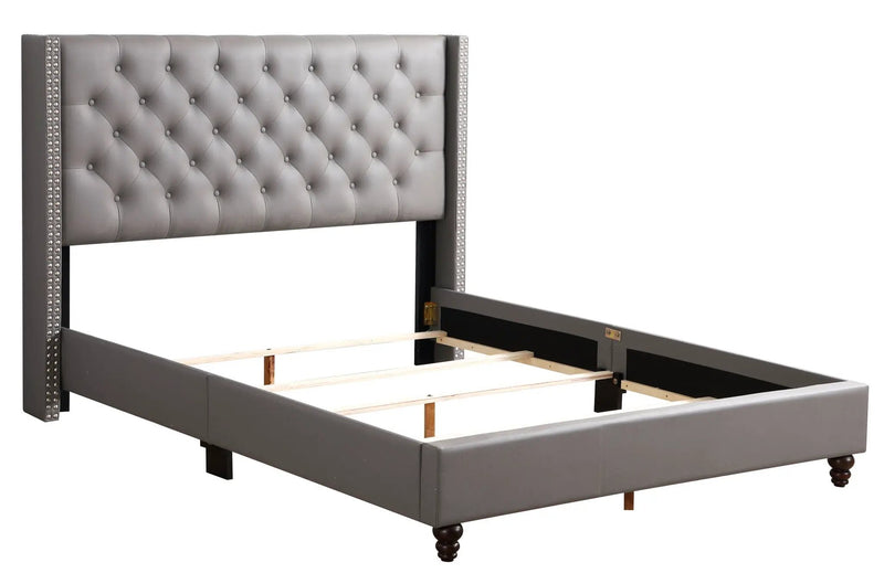 Nailhead Bed Transitional Vibrant by HouseOfZazla