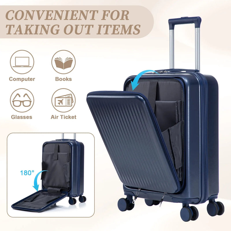 14'/20' 2-Piece ABS Spinner Wheel Luggage Set by HouseOfZazla