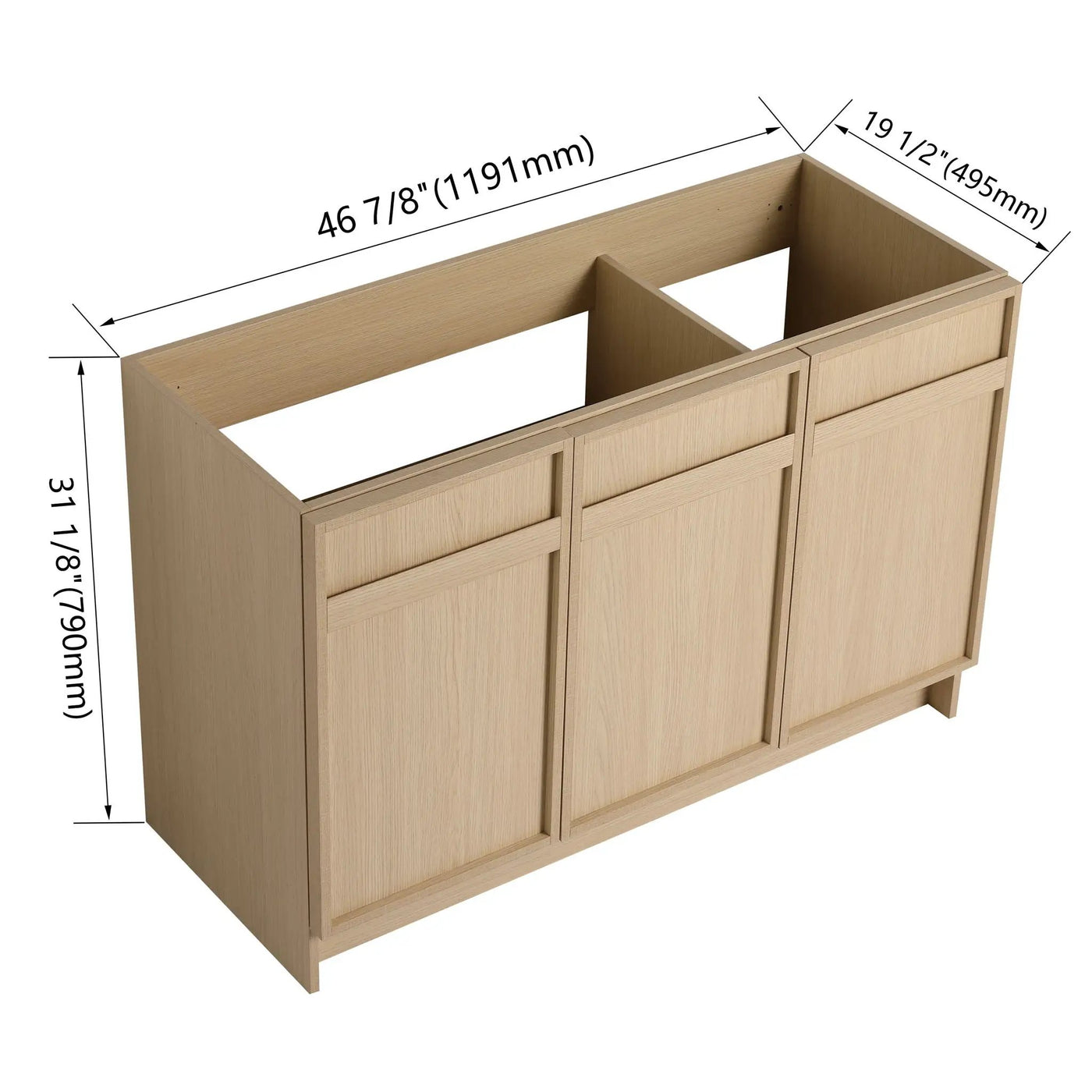 Modern Freestanding Bathroom Vanity with Soft Close Cabinet Doors by HouseOfZazla