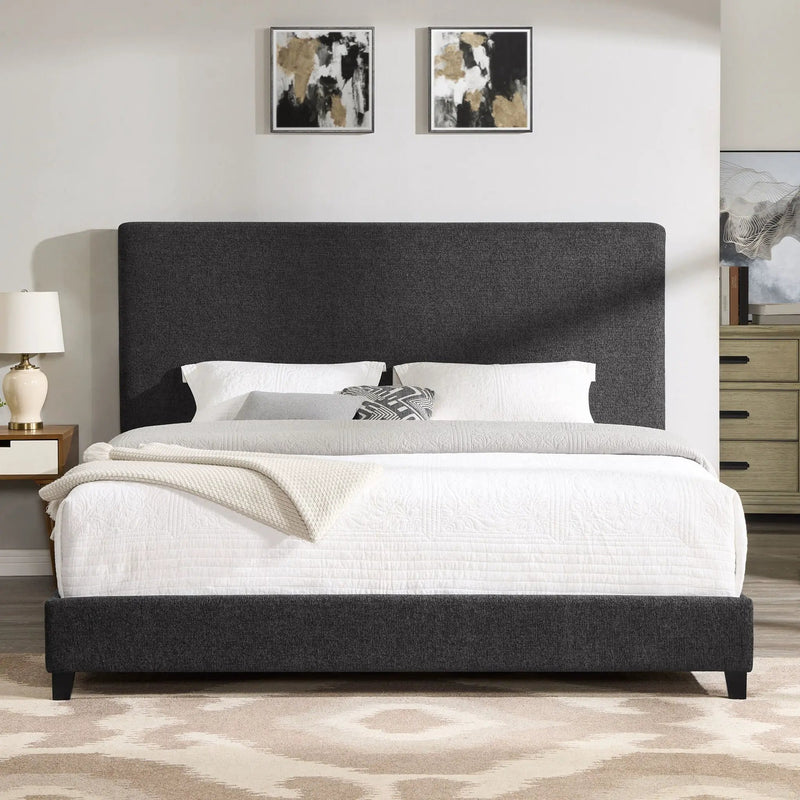 Platform Bed & Upholstered Headboard by Unique Piece Furniture