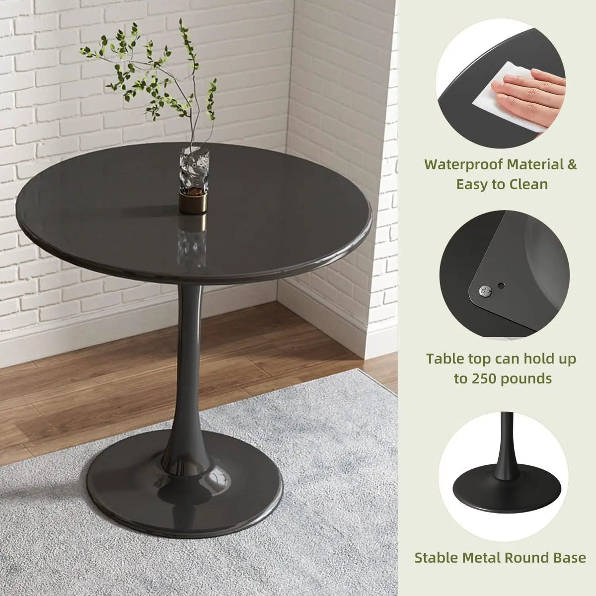 Modern Round Dining Table - 31.5'' by HouseOfZazla