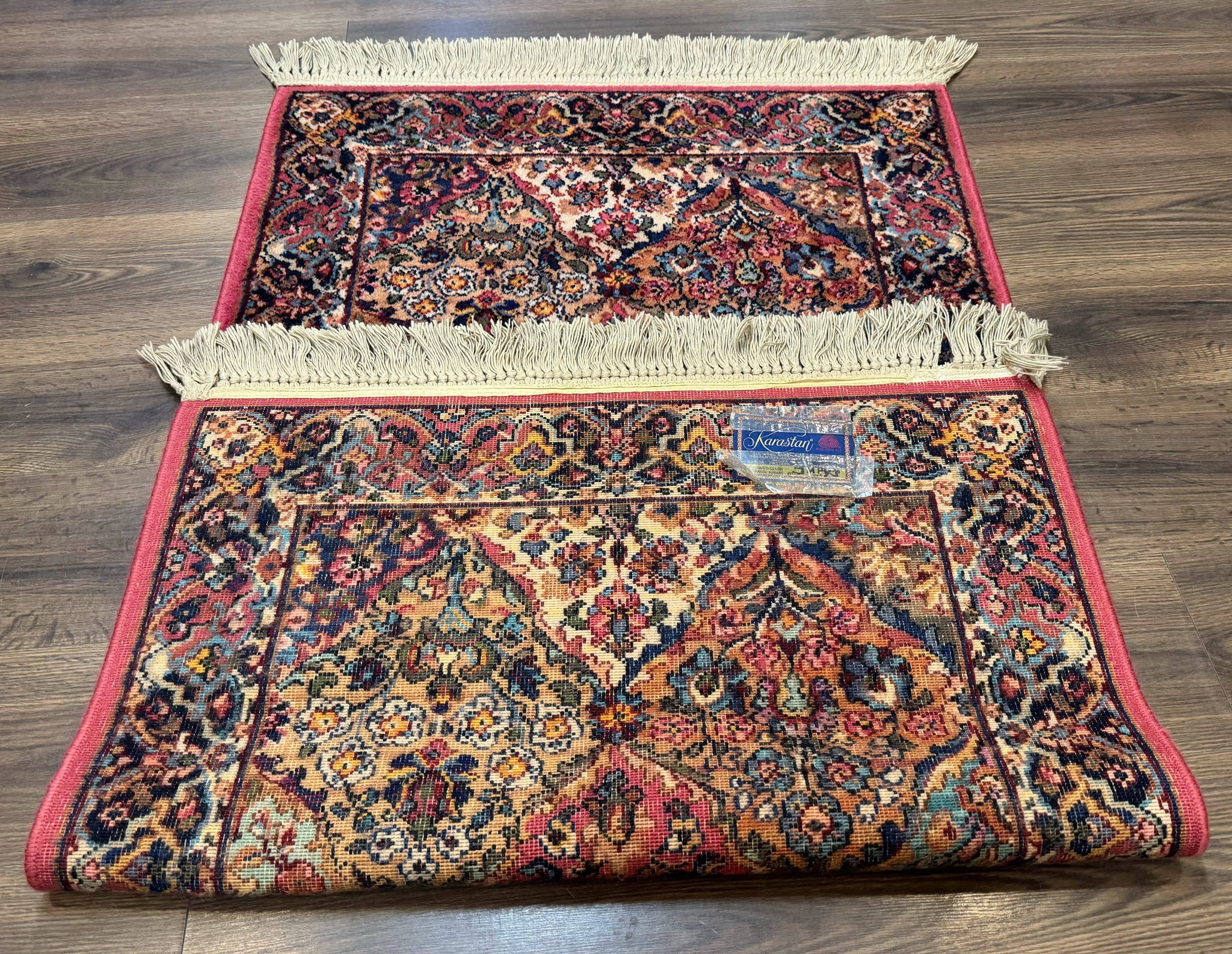 Karastan Rug 3x5 Multicolor Panel Kirman #717, Original 700 Series, Wool Pile, Discontinued by Jewel Rugs