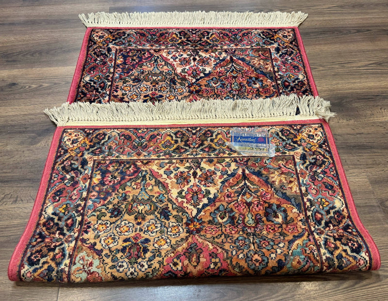 Karastan Rug 3x5 Multicolor Panel Kirman #717, Original 700 Series, Wool Pile, Discontinued by Jewel Rugs