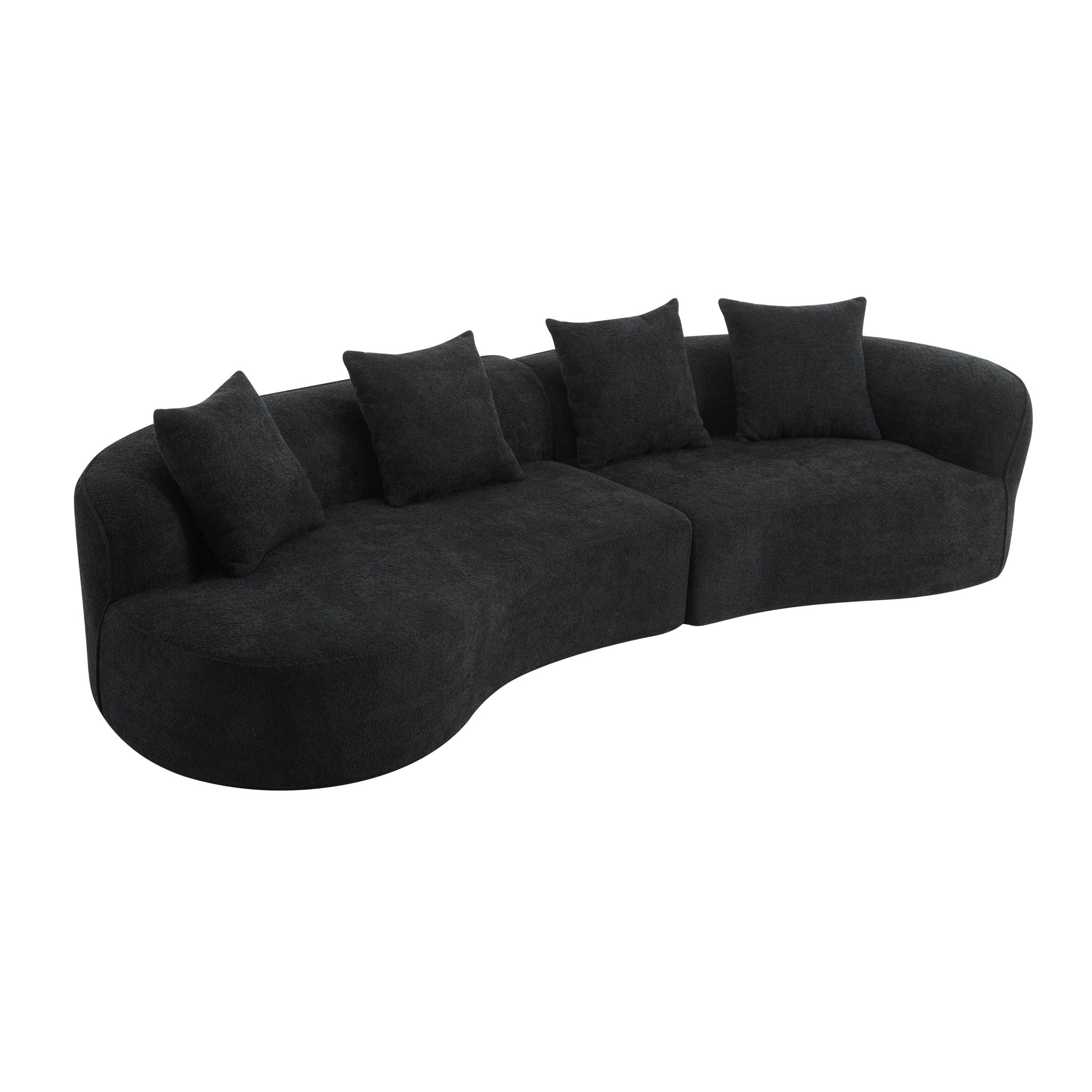 Elegant Curved Sectional Sofa With Full Foam Comfort by HouseOfZazla