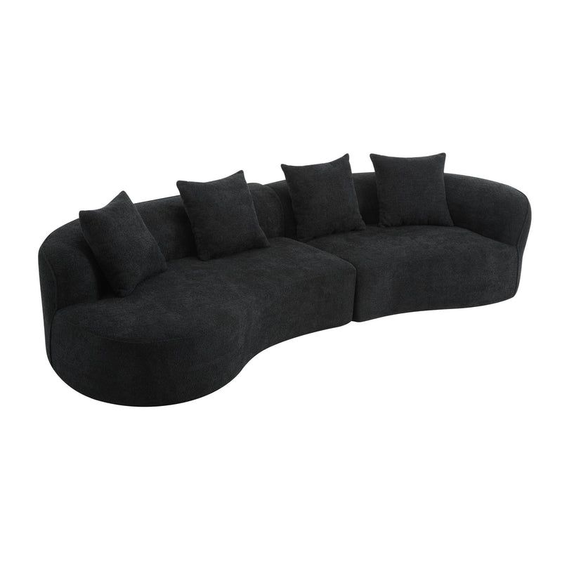 Elegant Curved Sectional Sofa With Full Foam Comfort by HouseOfZazla