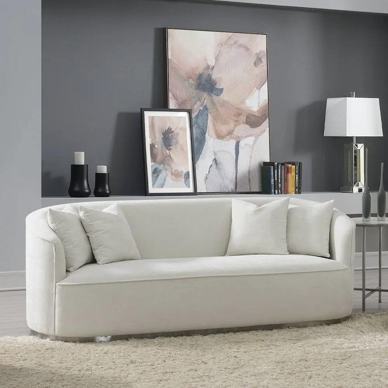 Odette - Sofa With 4 Pillows - Beige Chenille by Unique Piece Furniture
