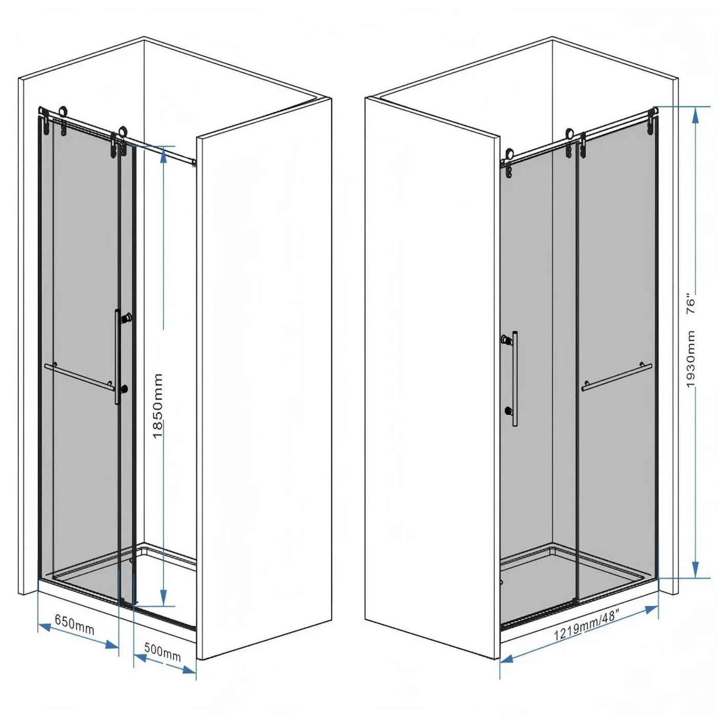 Frameless Sliding Bathtub Door With Frame by HouseOfZazla