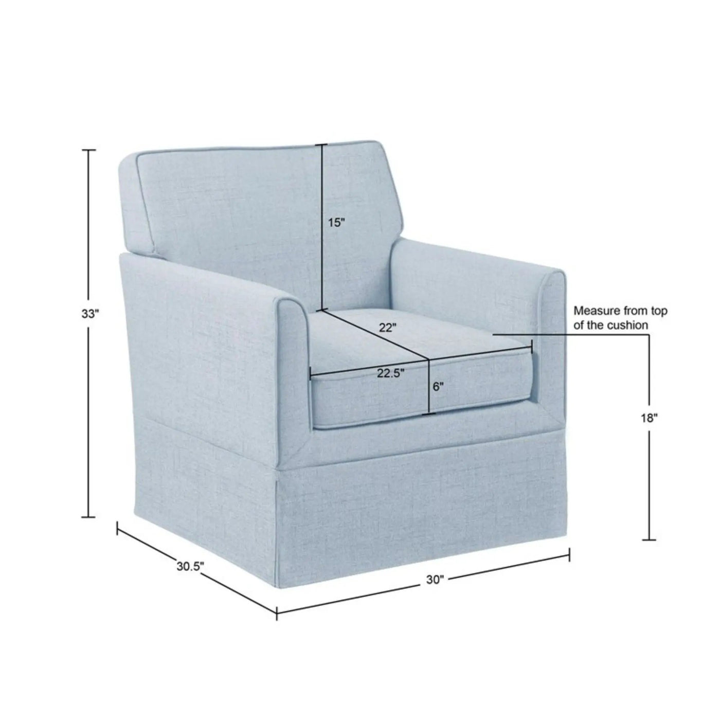 Timeless - Accent Armchair With Classic Track Arm Silhouette And Skirted Base by Unique Piece Furniture