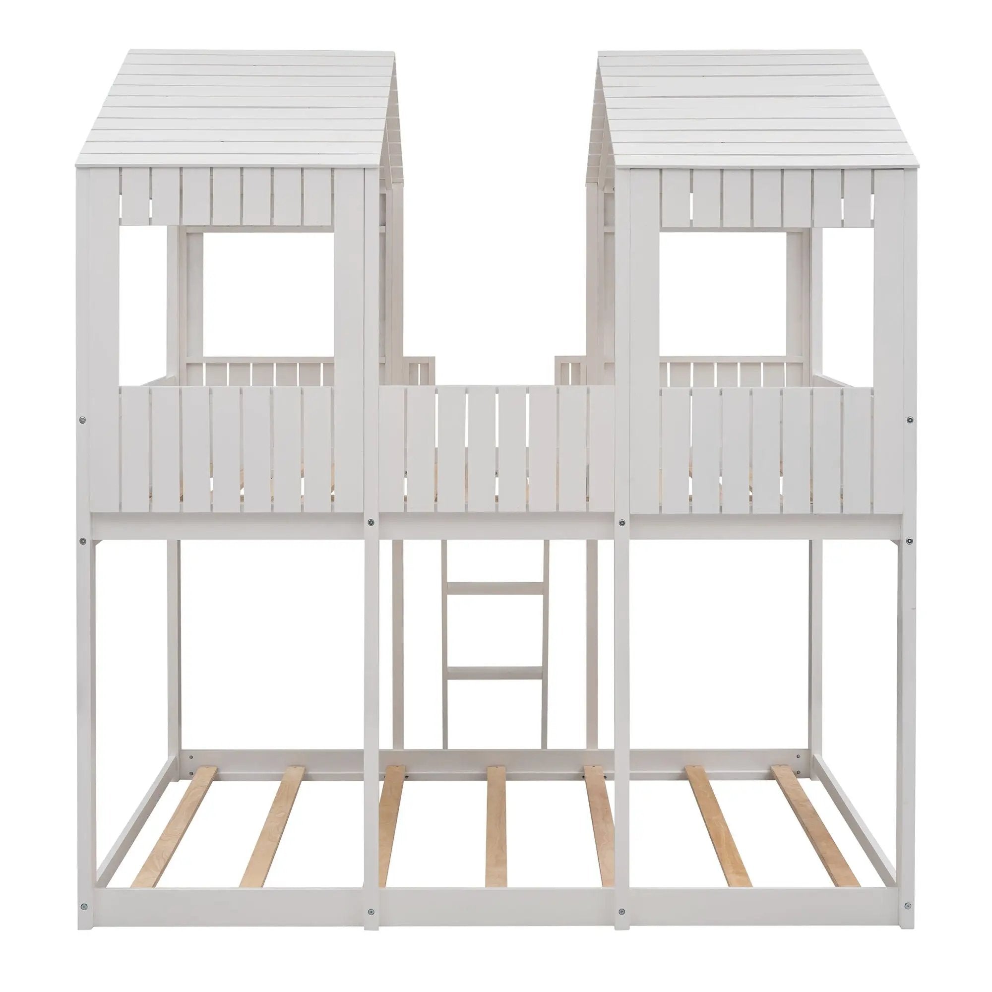 Bunk Bed With Roof, Window, Guardrail, Ladder by HouseOfZazla