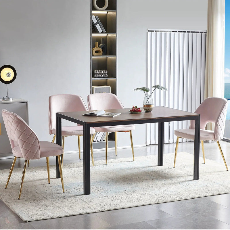 Dining Chairs With Metal Legs And Hollow Back Upholstered Dining Chairs by Unique Piece Furniture