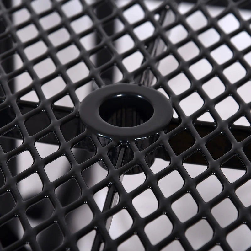 Square Outdoor Steel Picnic Table, With Umbrella Pole by Unique Piece Furniture