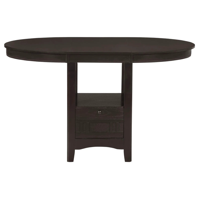 Lavon Oval 60-inch Counter Height Extension Dining Table Espresso by Unique Piece Furniture