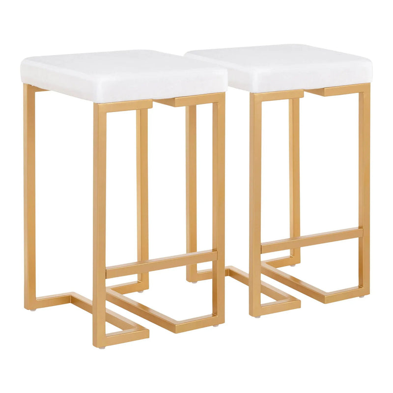 Midas - Contemporary / Glam Counter Stool (Set of 2) by Unique Piece Furniture