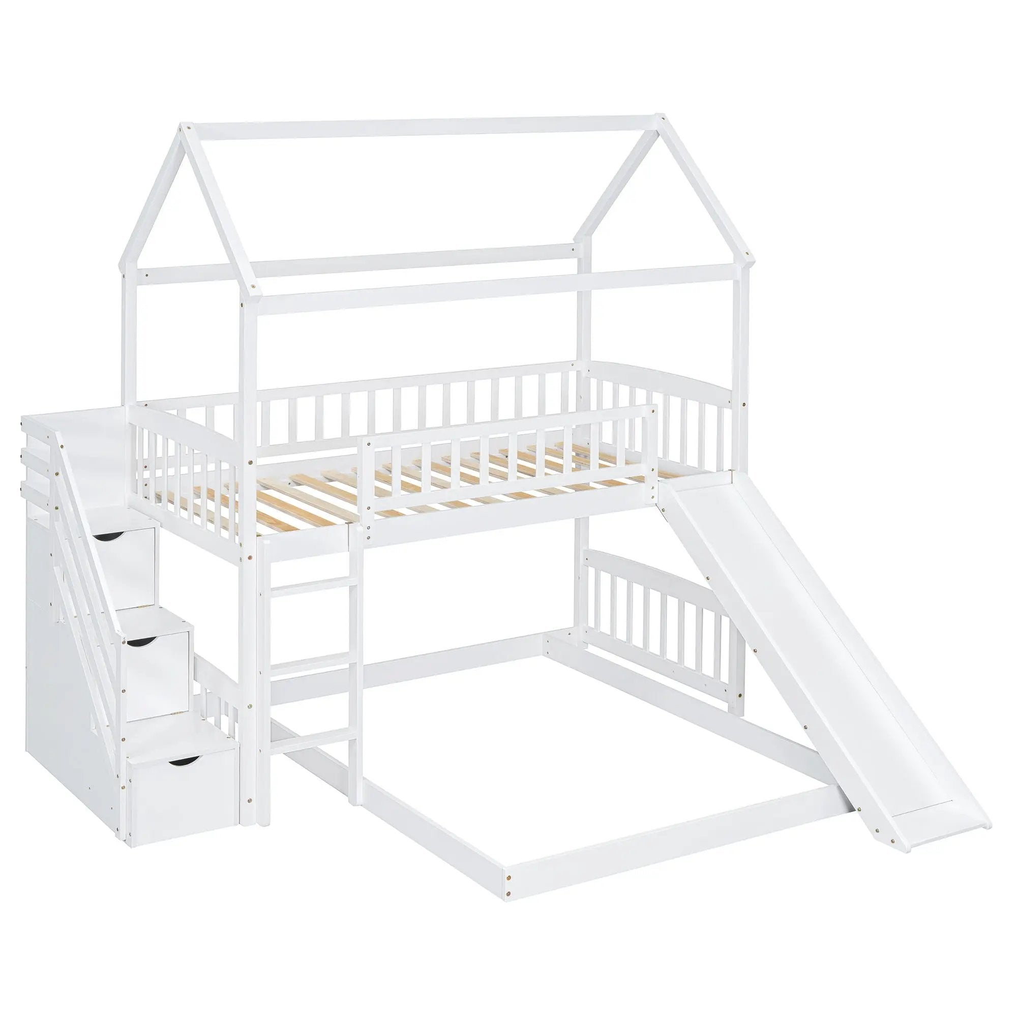 House Bunk Bed With Slide by HouseOfZazla