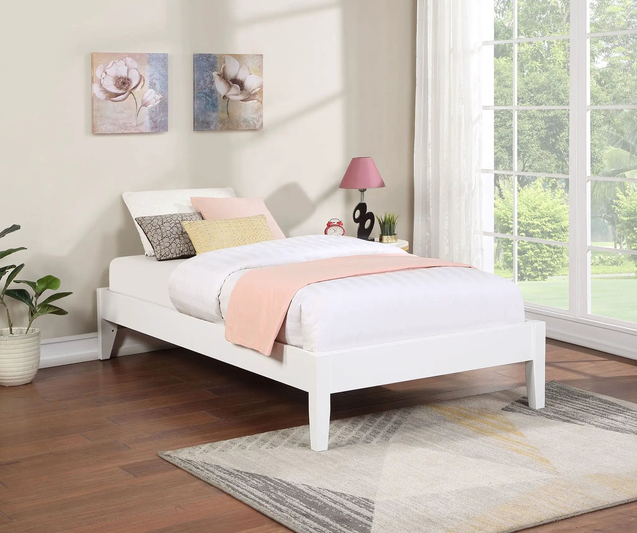 Hounslow Twin Universal Platform Bed White by Unique Piece Furniture