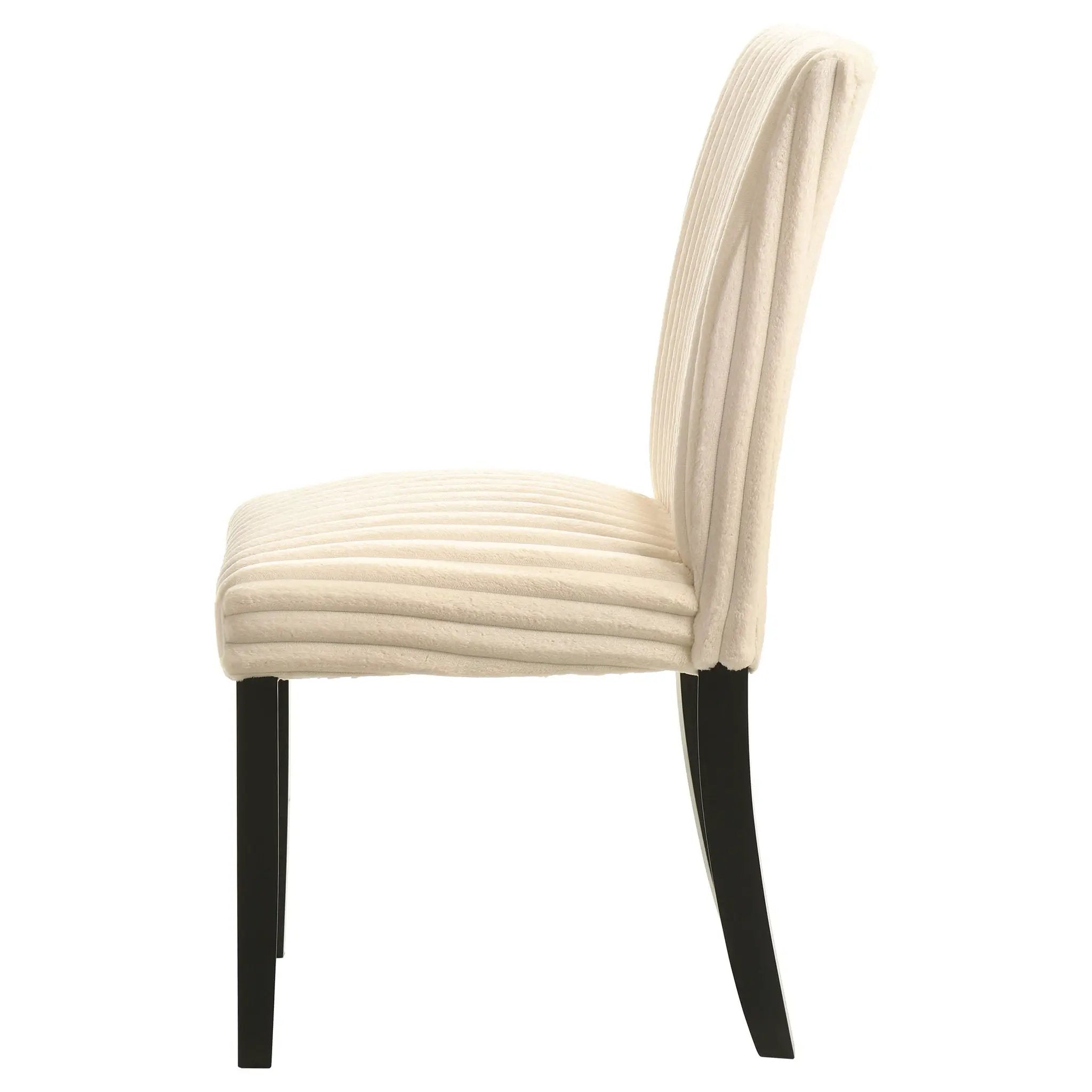 Dermott Upholstered Parson Dining Side Chair Cream (Set of 2) by Unique Piece Furniture