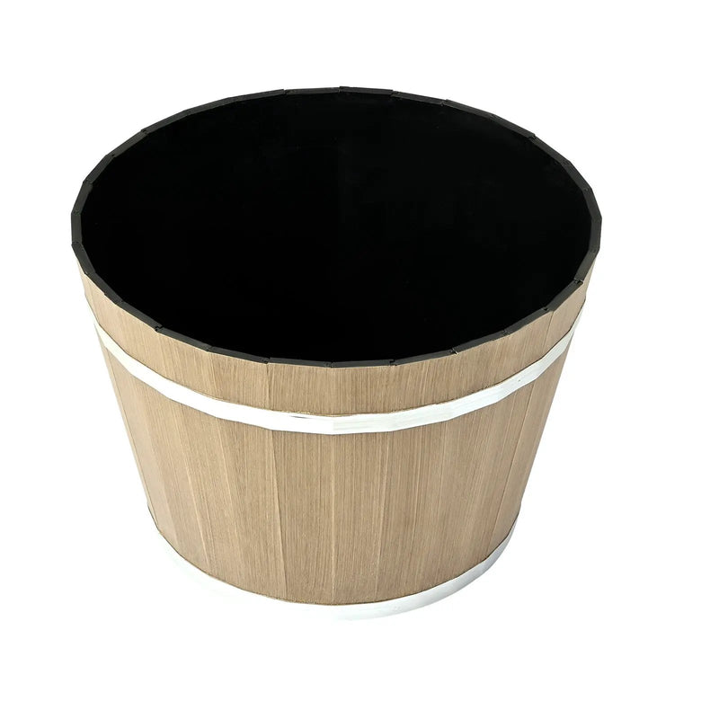 Resin Whiskey Barrel Planter Garden Flower Plant Pot by HouseOfZazla