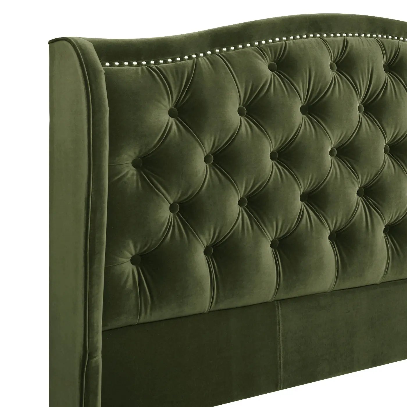 Marcella - Upholstered Shelter Headboard Bed Set by HouseOfZazla