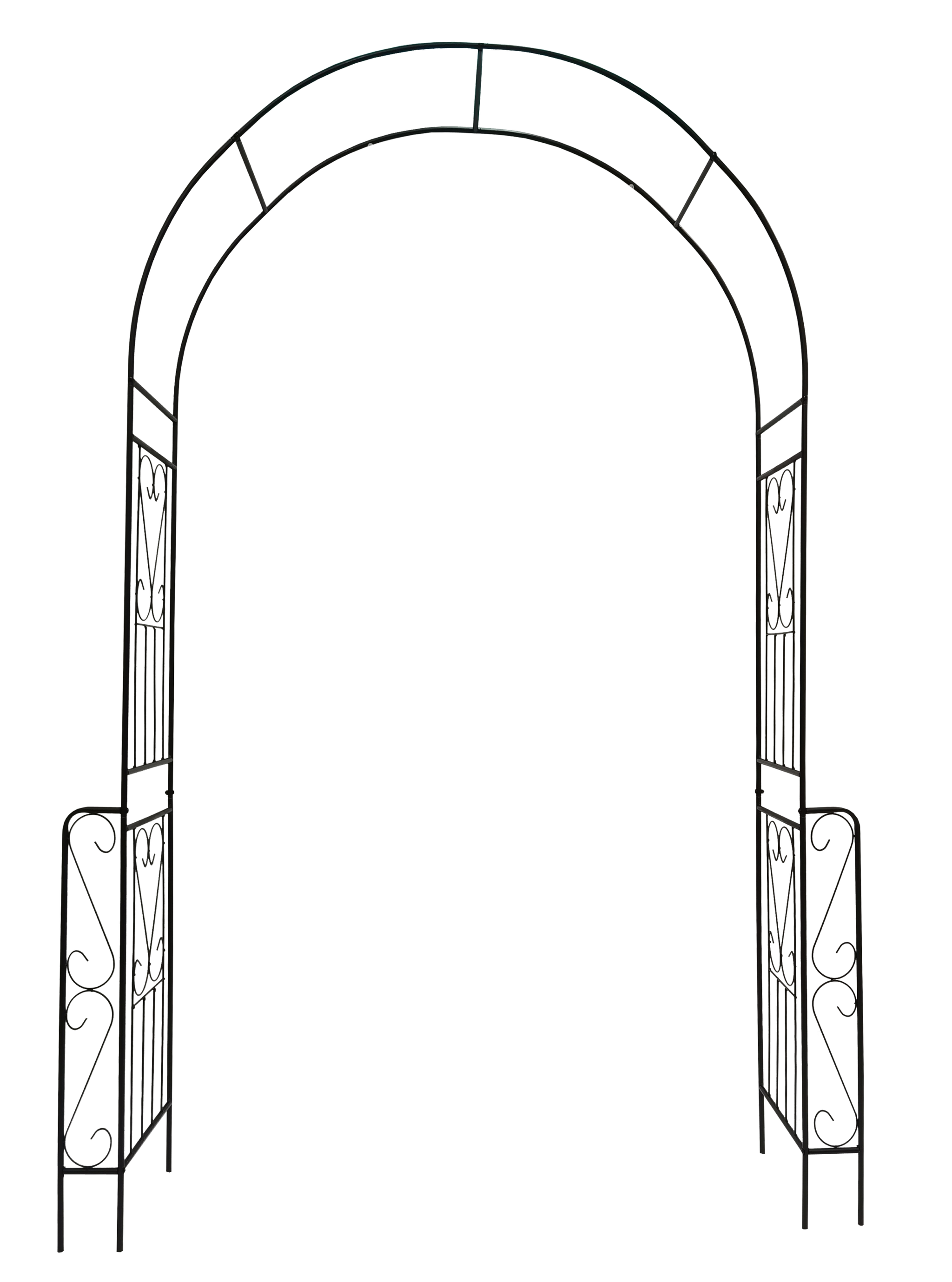 Metal Garden Arch W55'' x H94.5'' - Cream White Outdoor Arbor by HouseOfZazla