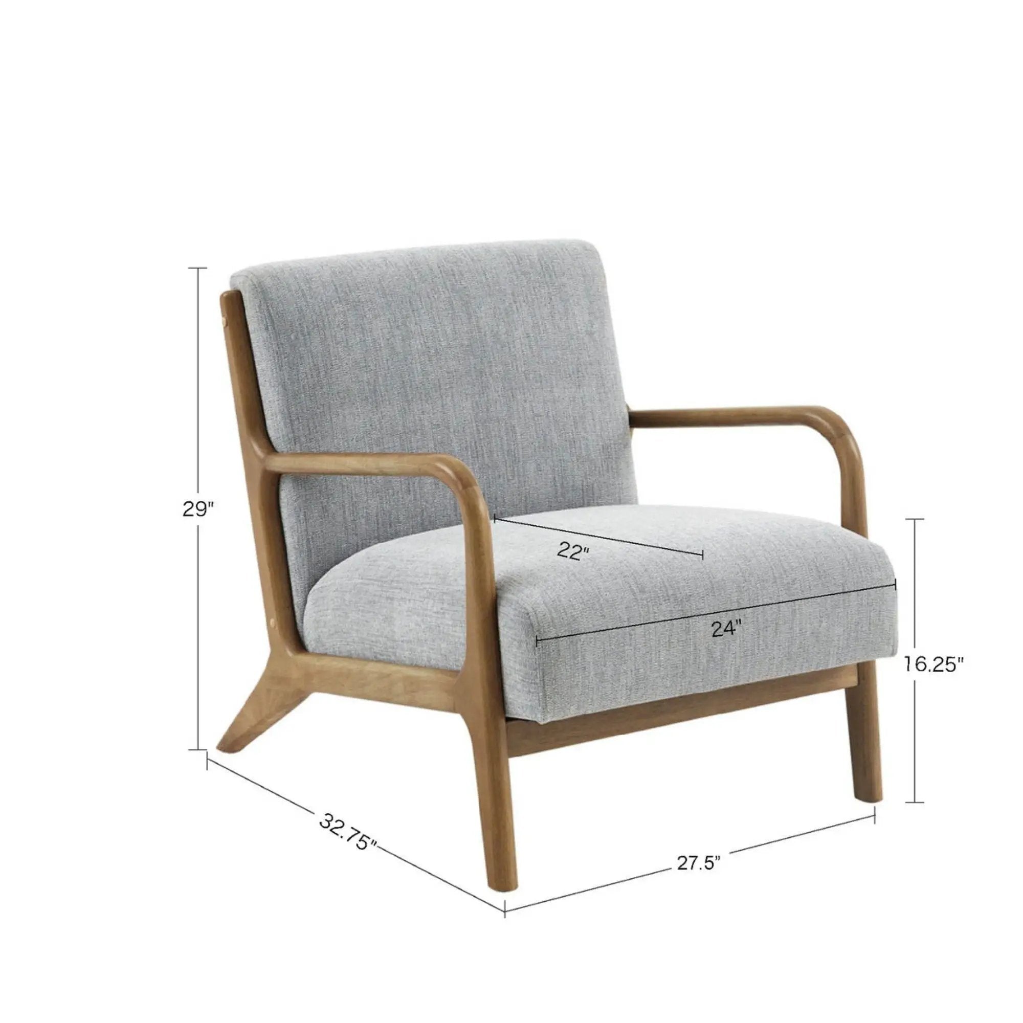 Mid-Century Style Lounge Chair With Upholstered Seat by Unique Piece Furniture