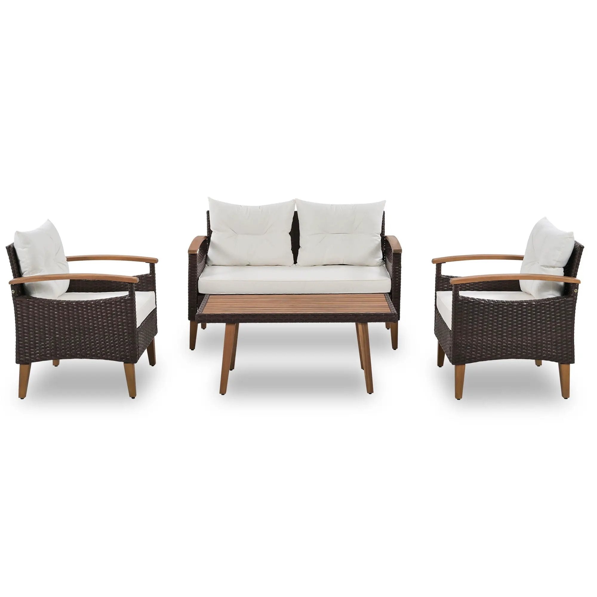 4 Piece Garden Furniture, Patio Seating Set by Unique Piece Furniture