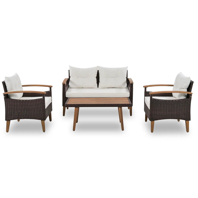 4 Piece Garden Furniture, Patio Seating Set by Unique Piece Furniture