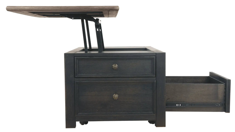 Tyler Creek - Lift Top Cocktail Table - Grayish Brown / Black by Unique Piece Furniture