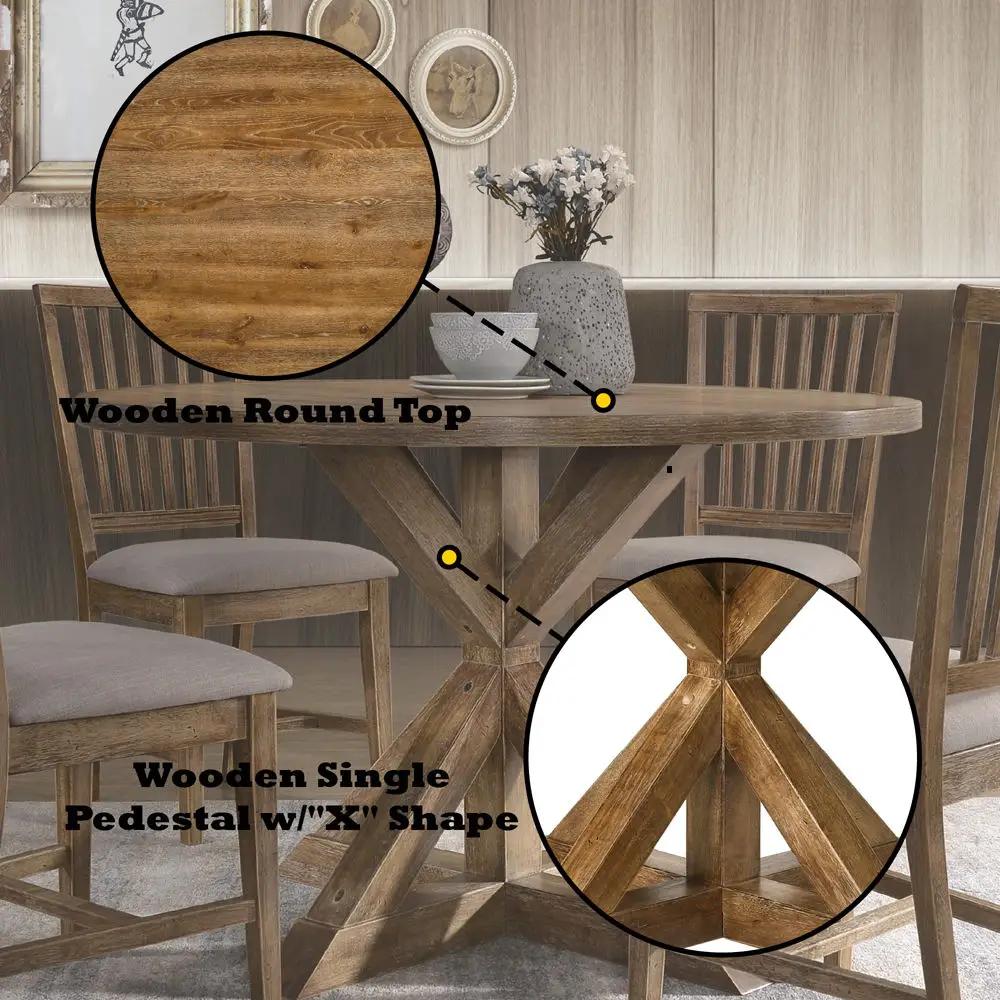 Wallace II - Dining Table - Weathered Oak by Unique Piece Furniture