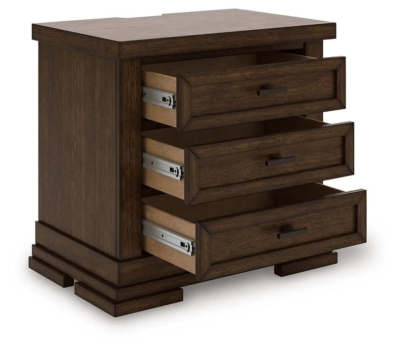 Taffenbrook - Three Drawer Night Stand - Medium Brown by Unique Piece Furniture
