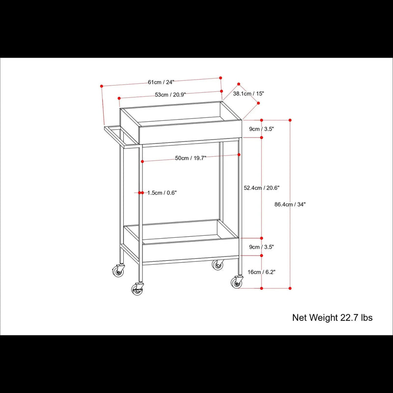 Simons - Bar Cart - Natural by Unique Piece Furniture