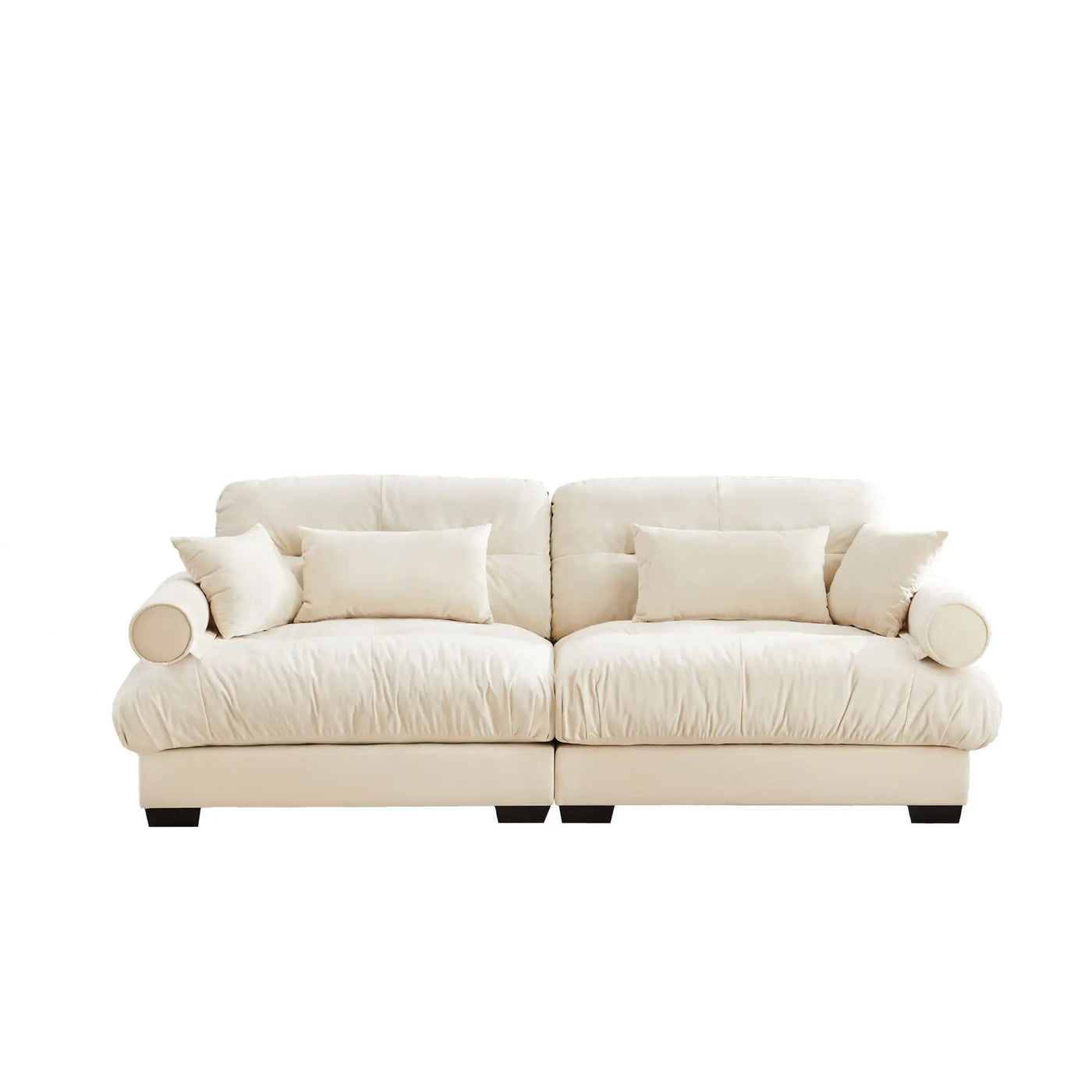 Modern Oversize Sofa With Cloud Like Comfort, Featuring Waist And Throw Pillows by Unique Piece Furniture