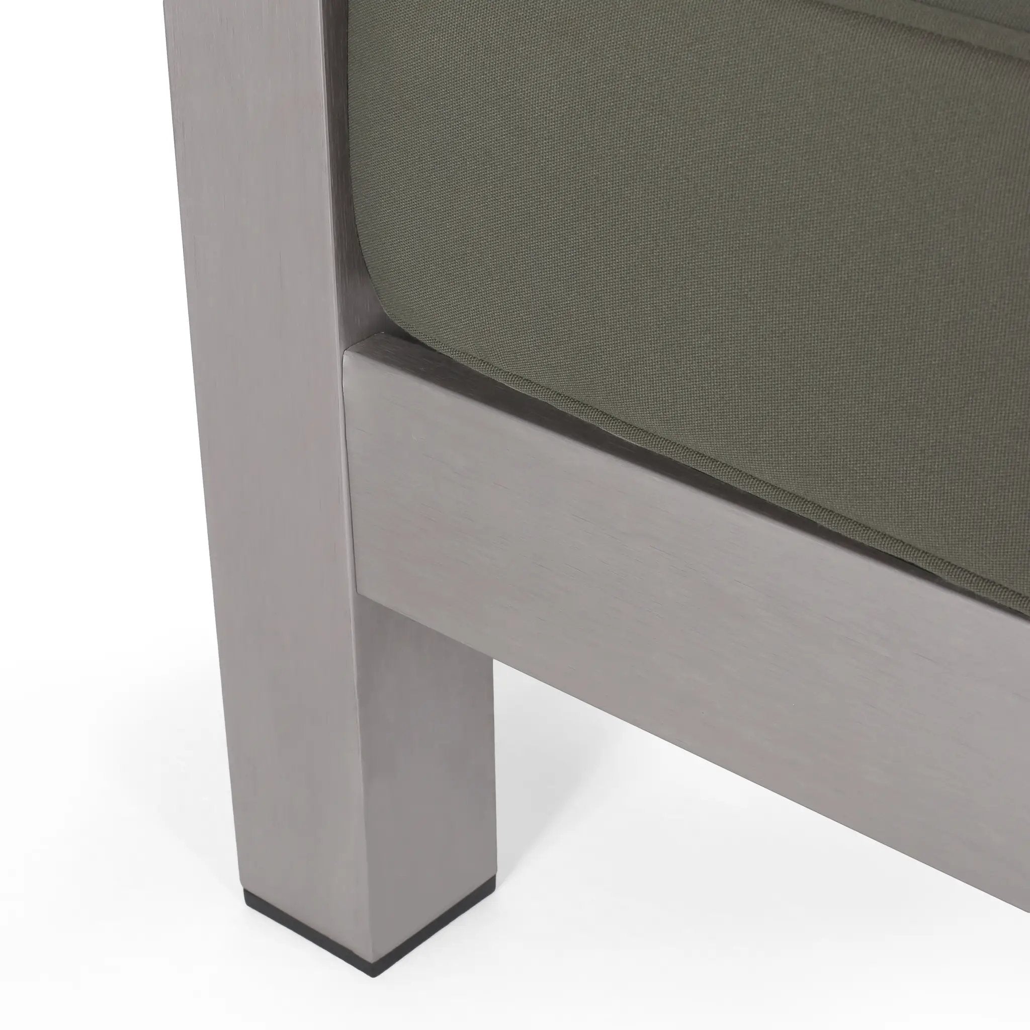 Outdoor Aluminum Loveseat – Low-Profile Patio Seating with Deep Cushions by HouseOfZazla