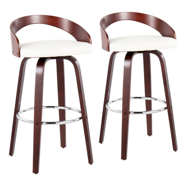 Grotto - Mid Century Elegant Design Modern Barstool With Swivel (Set of 2) by Unique Piece Furniture