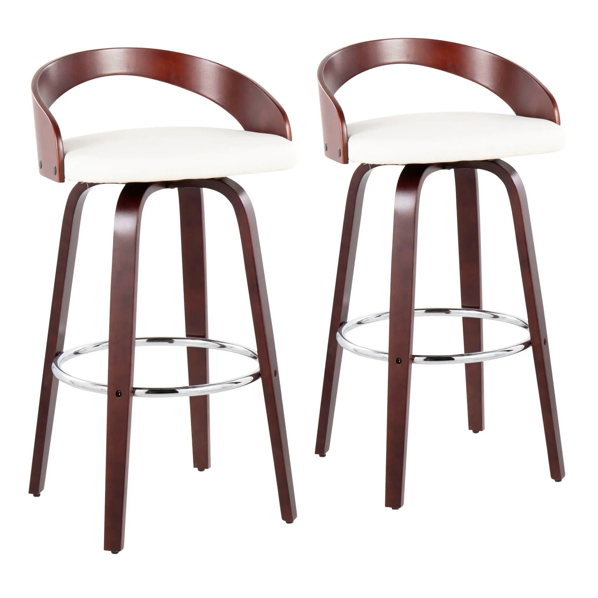 Grotto - Mid Century Elegant Design Modern Barstool With Swivel (Set of 2) by HouseOfZazla