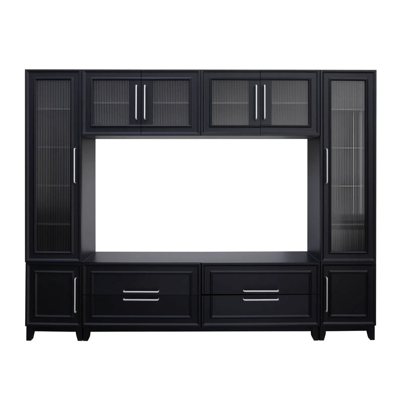 Wall Unit Modern Entertainment Center With Glass Doors by Unique Piece Furniture
