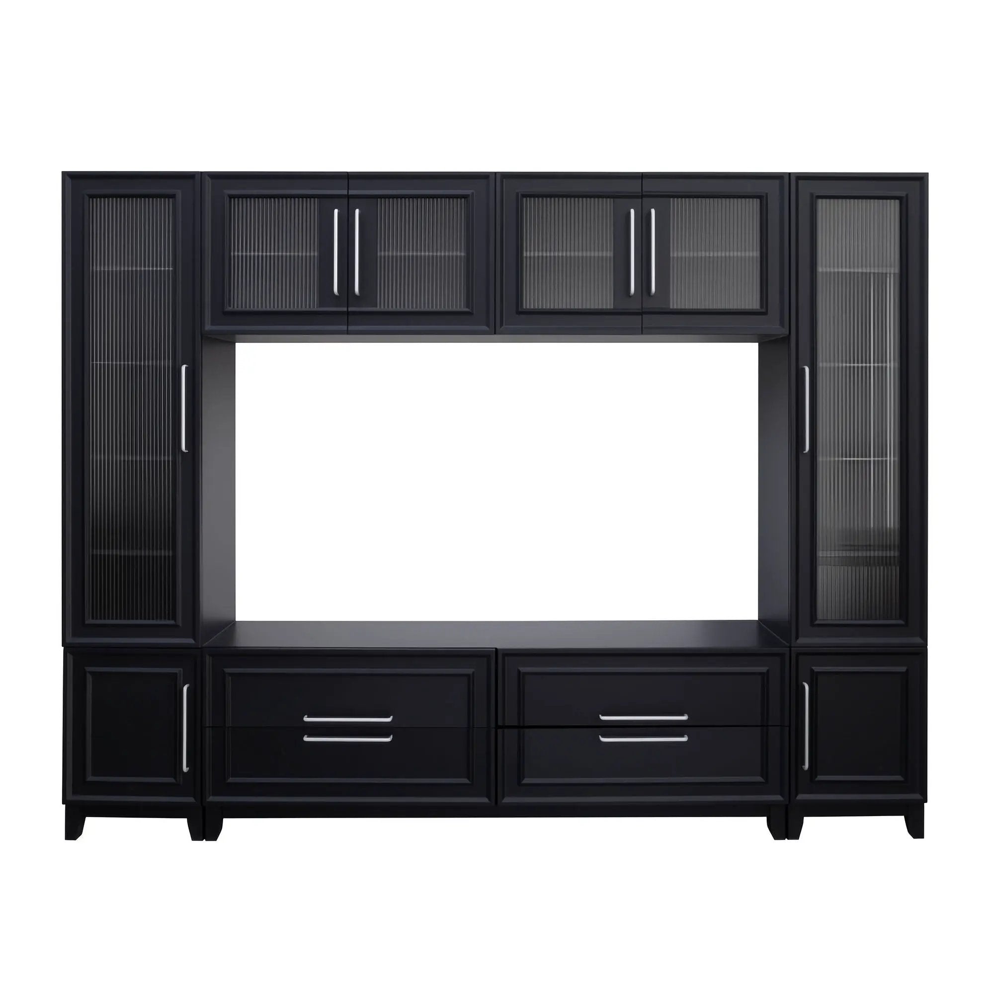 Wall Unit Modern Entertainment Center With Glass Doors by Unique Piece Furniture