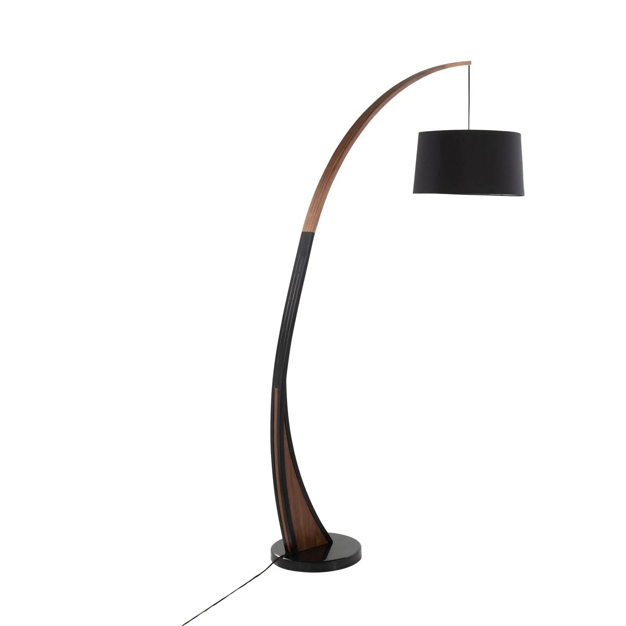 Noah - Mid-Century Modern Floor Lamp - Walnut by HouseOfZazla
