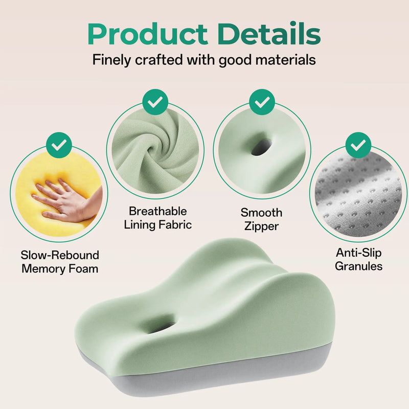27° Ergonomic Memory Foam Support Pillow for Couples by HouseOfZazla