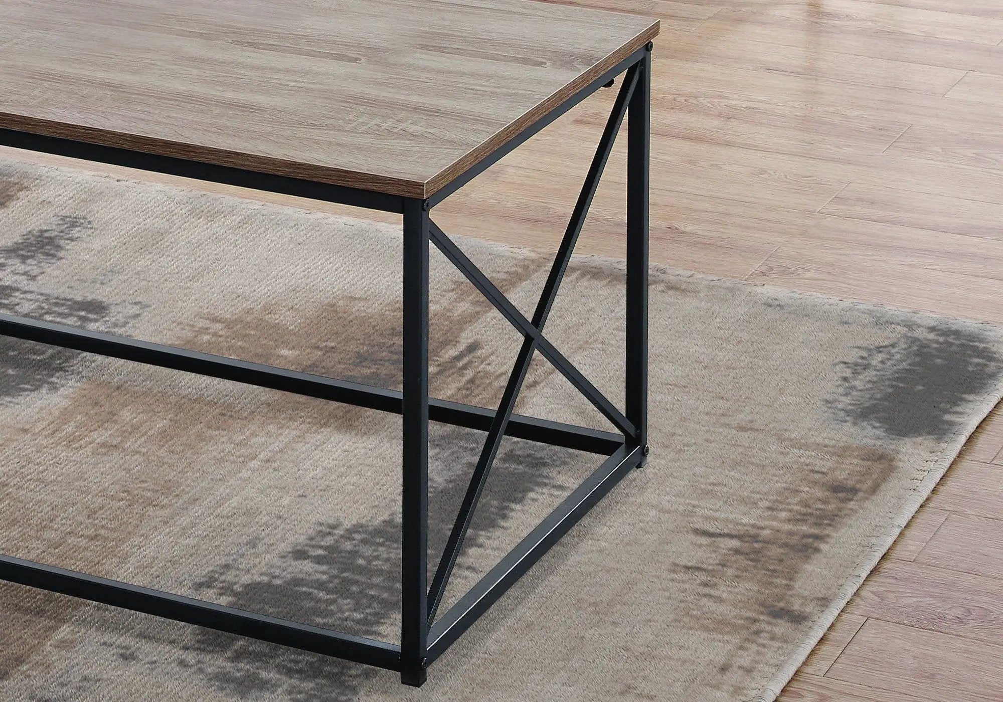3 Pieces Table Set, Coffee, End, Side, Accent - Brown / Black by Unique Piece Furniture