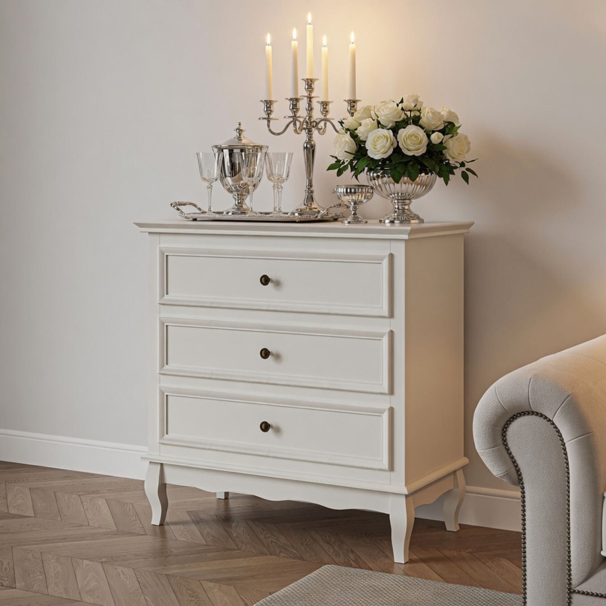 3 Drawer Dresser - White by HouseOfZazla