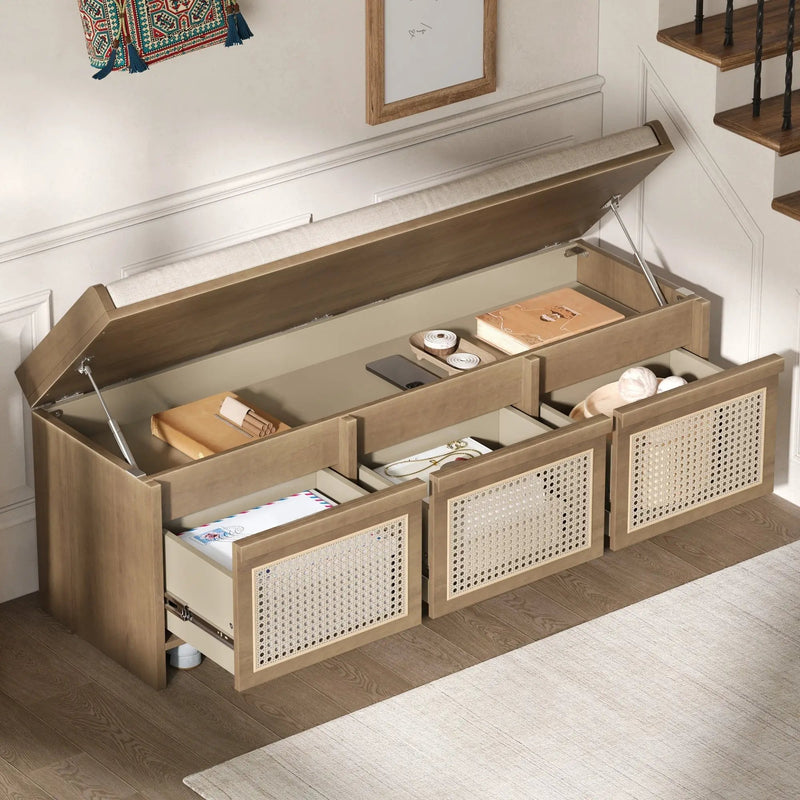 TREXM 48" Entryway Shoe Bench by HouseOfZazla