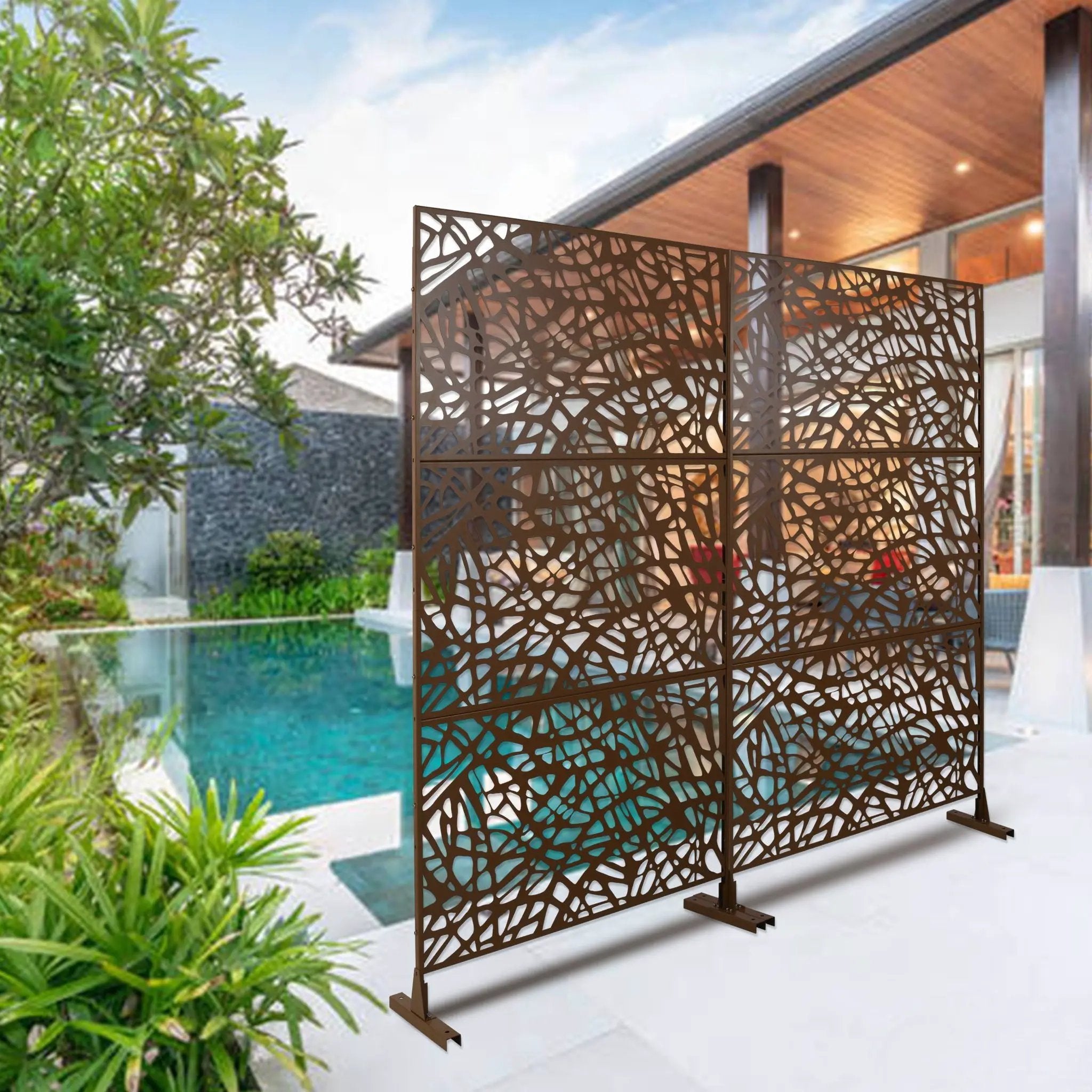 Outdoor & Indoor Freestanding Decorative Privacy Screen by Unique Piece Furniture
