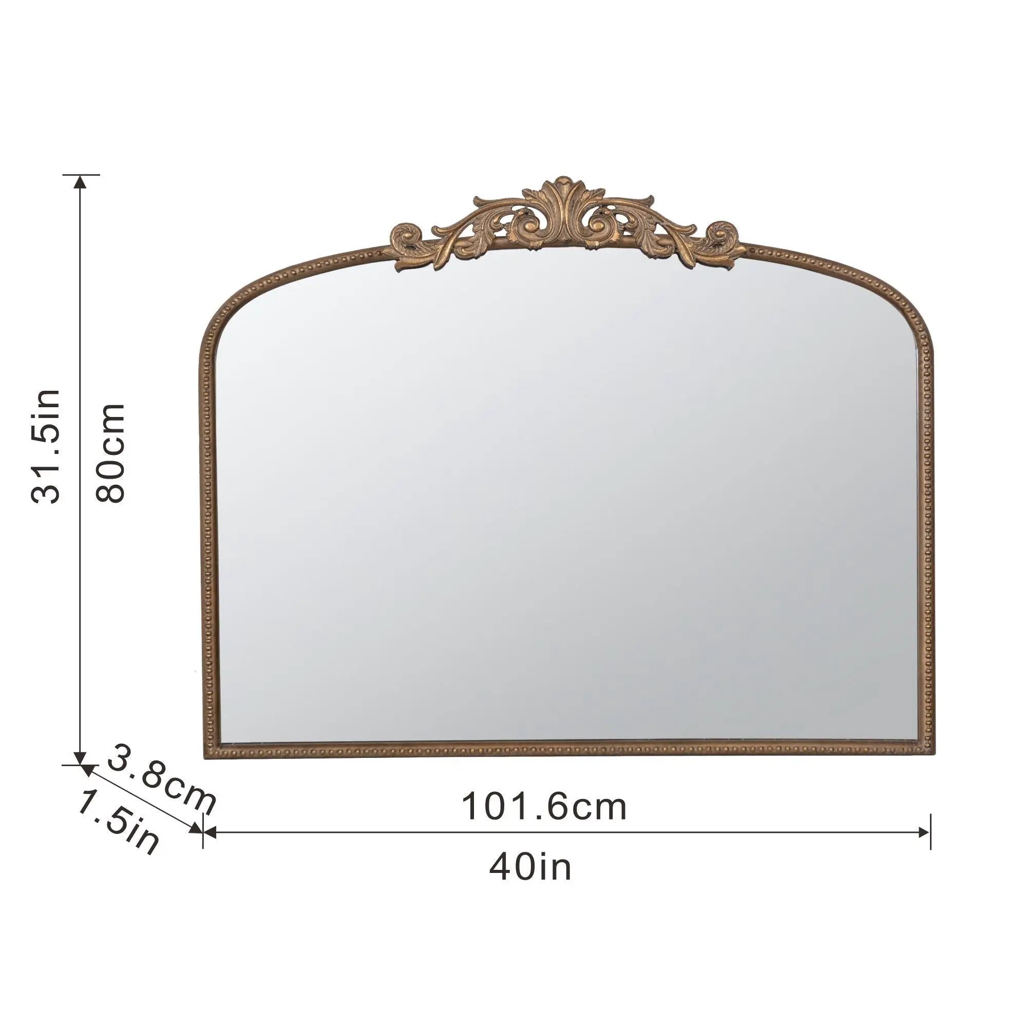 Arch Mirror, Baroque Inspired Wall Decor For Bathroom, Bedroom, Living Room by HouseOfZazla