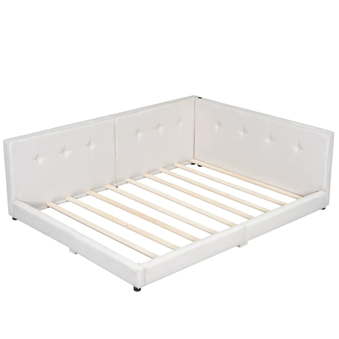 Modern Upholstered Platform Bed With USB Ports And LED Belt by HouseOfZazla