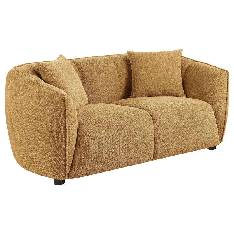 Aleisha 2-piece Chenille Upholstered Sofa Set Mustard Yellow by Unique Piece Furniture