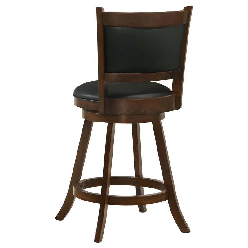 Broxton Upholstered Swivel Counter Chair Chestnut (Set of 2) by Unique Piece Furniture