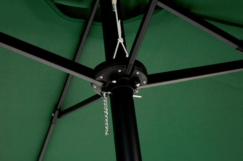 14.8 Ft Double Sided Outdoor Umbrella Rectangular Large with Crank (Dark Green)(No Base) by HouseOfZazla
