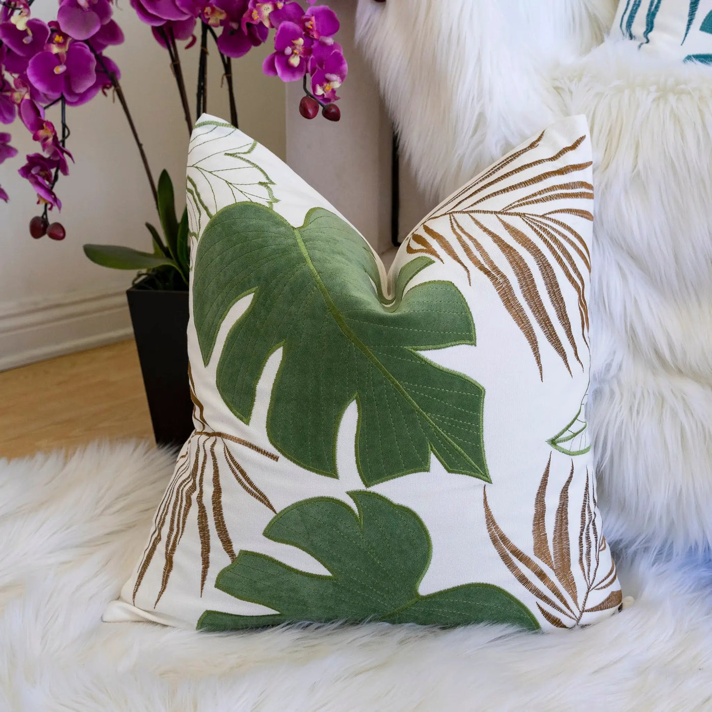 Autumn Vibes Leaf Accent Pillow Set of 2 by HouseOfZazla