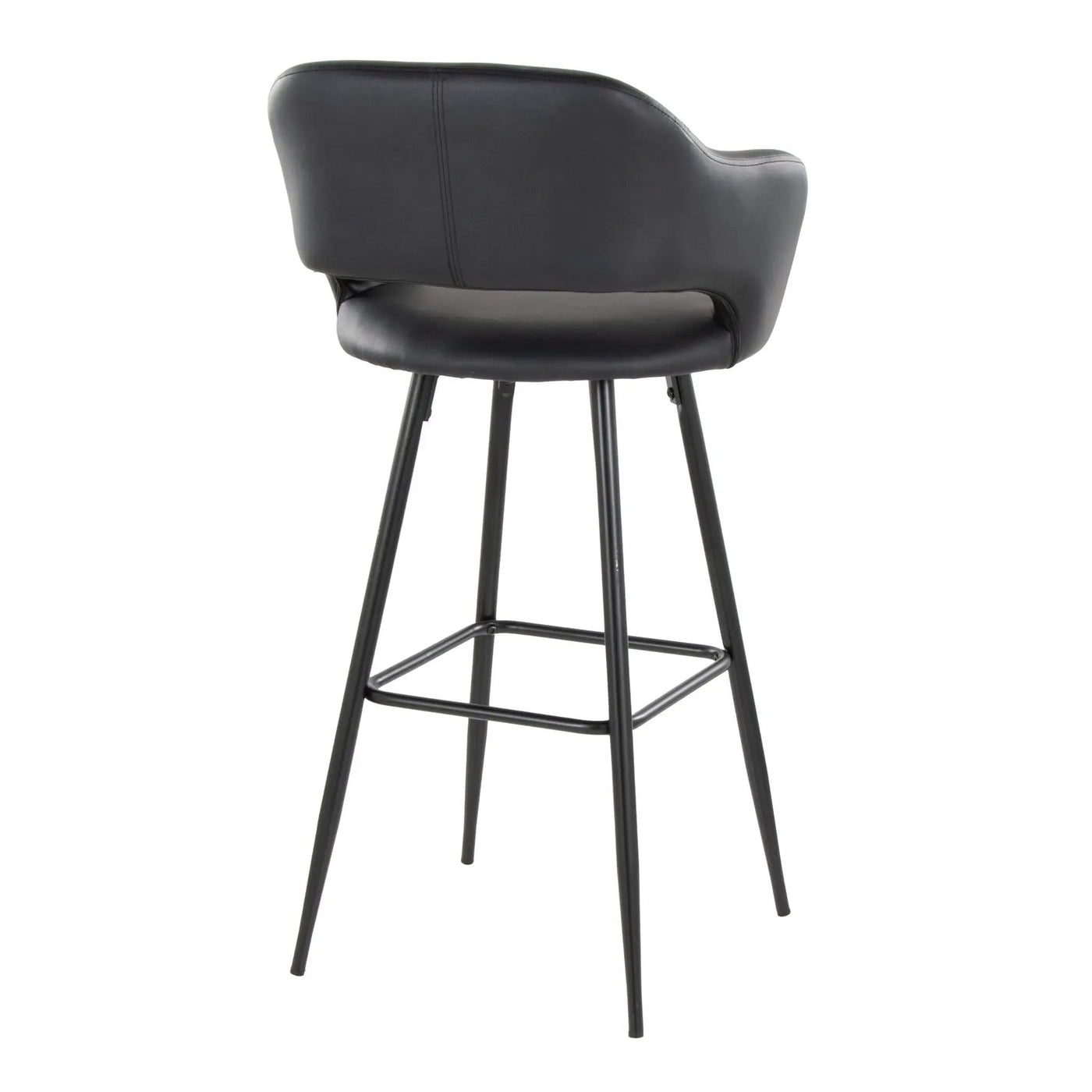 Margarite - Contemporary Fixed Height BarStool With Square Footrest (Set of 2) by HouseOfZazla